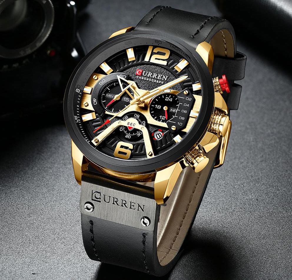 Classic Leather Strap Watch